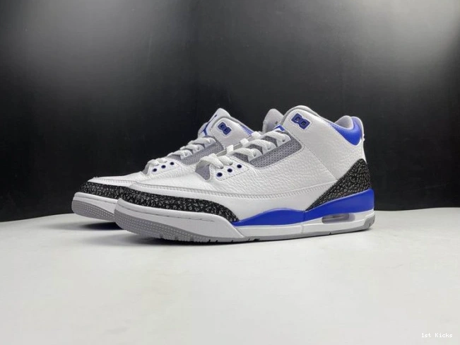 1st Kicks Shoes CT8532-145 Blue Racer 3 Jordan Air 0712